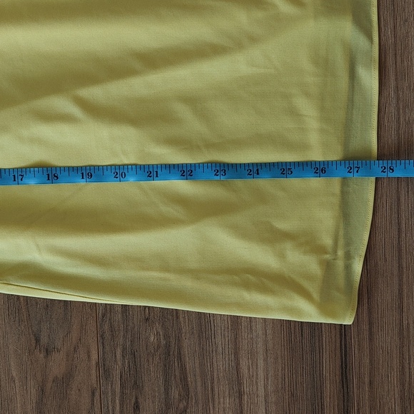 EUC Asymmetrical pleated yellow strapless dress - Picture 5 of 10